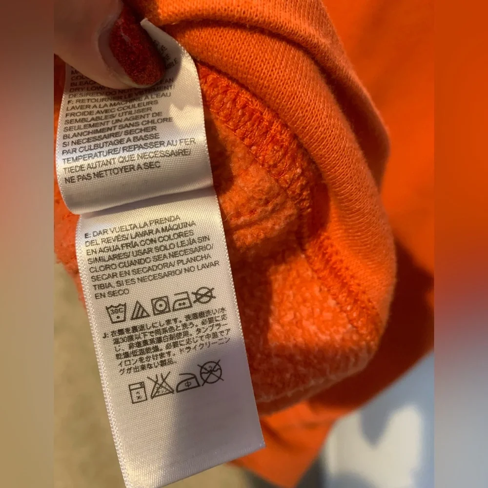 The North Face orange Red Full Zip Hoodie large gorpcore athletic leisure street